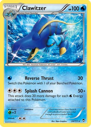 Clawitzer 24/111 - XY  Furious Fists Holofoil