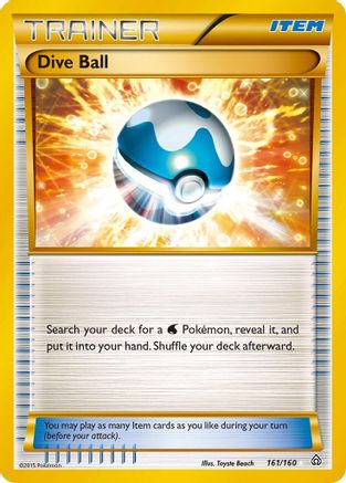 Dive Ball (161 Secret Rare) 161/160 - XY  Primal Clash Holofoil