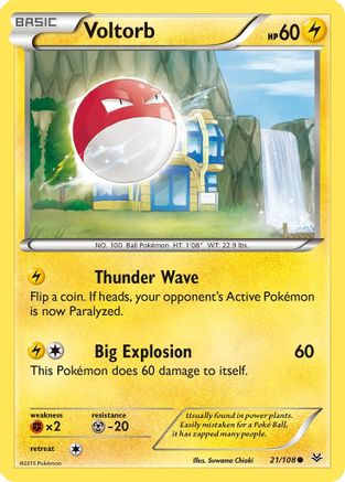 Voltorb 21/108 - XY  Roaring Skies Reverse Holofoil
