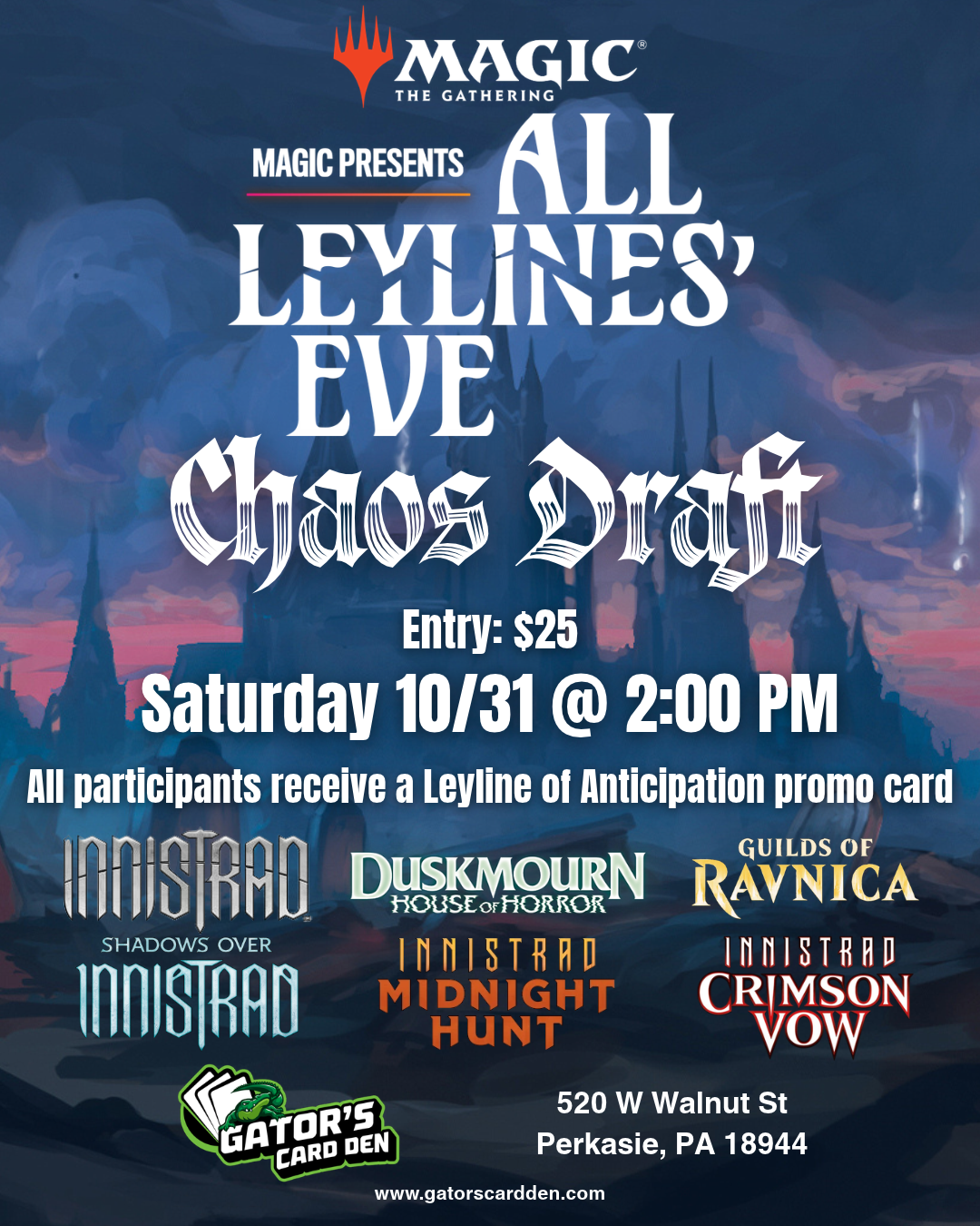 Magic The Gathering All Leylines' Eve Chaos Draft - 10/31/2026 @ 2:00 PM