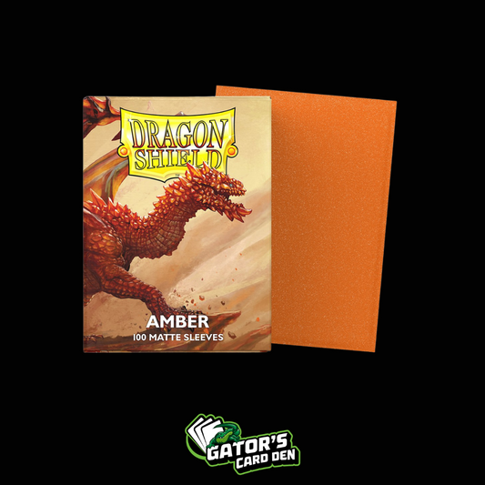 Dragon Shield: Amber Standard Matte Sleeves (Box Of 100)