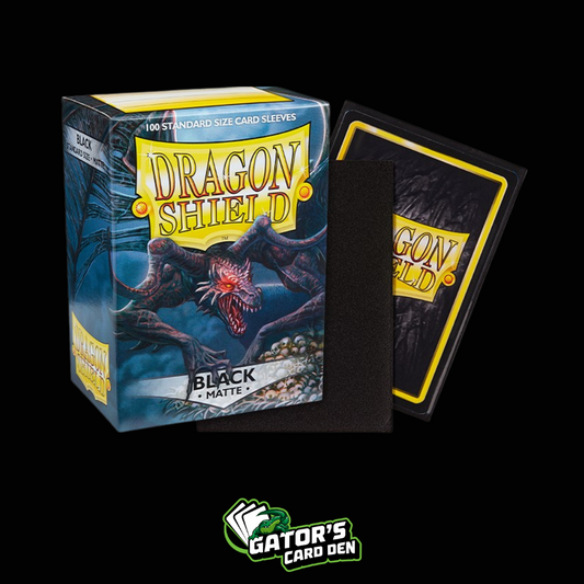 Dragon Shield: Black Standard Matte Sleeves (Box Of 100)