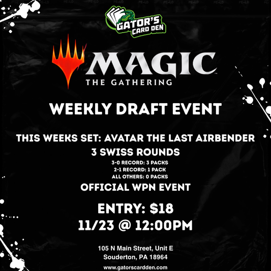 Magic The Gathering Weekly Draft Event (Avatar) - 11/23/2025