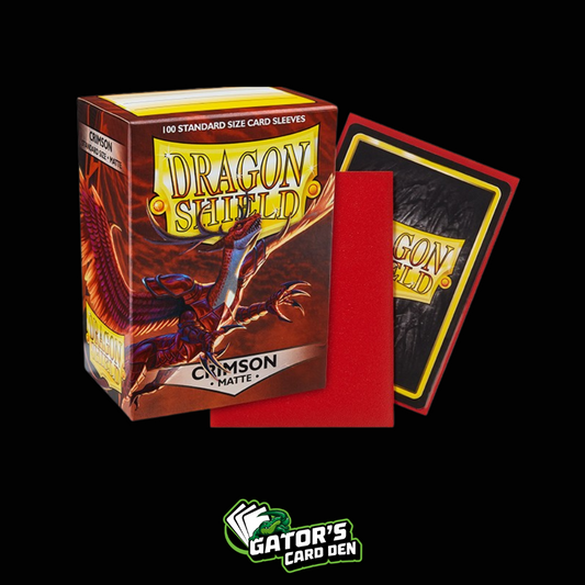 Dragon Shield: Crimson Standard Matte Sleeves (Box Of 100)