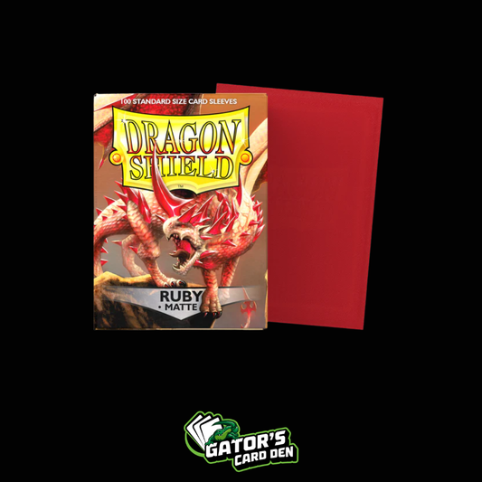 Dragon Shield: Ruby Standard Matte Sleeves (Box Of 100)