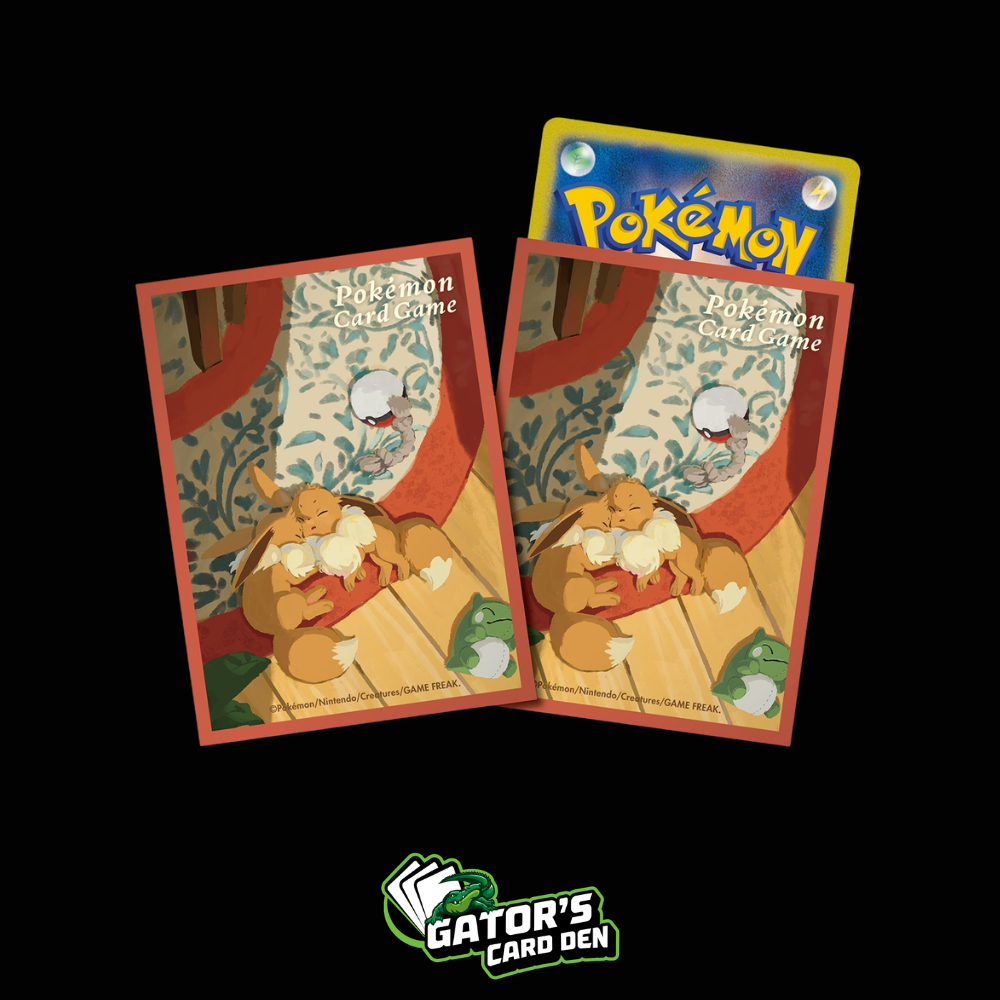 Pokemon TCG: Pokemon Center Japan Exclusive Card Sleeves - Eevee Goodnight Deck Sleeves (64-Pack)
