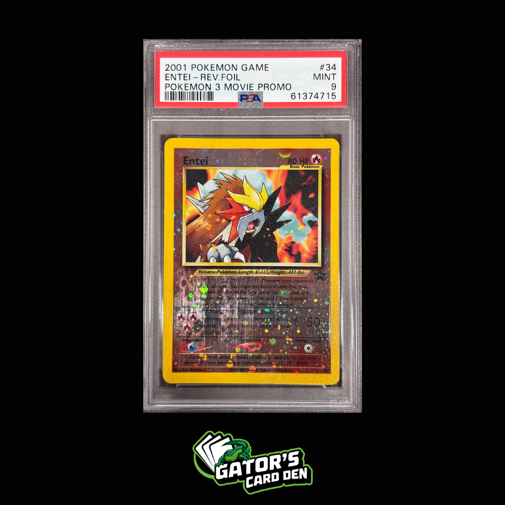 PSA 9 - Entei #34 - Pokemon WOTC 3rd Movie Promo