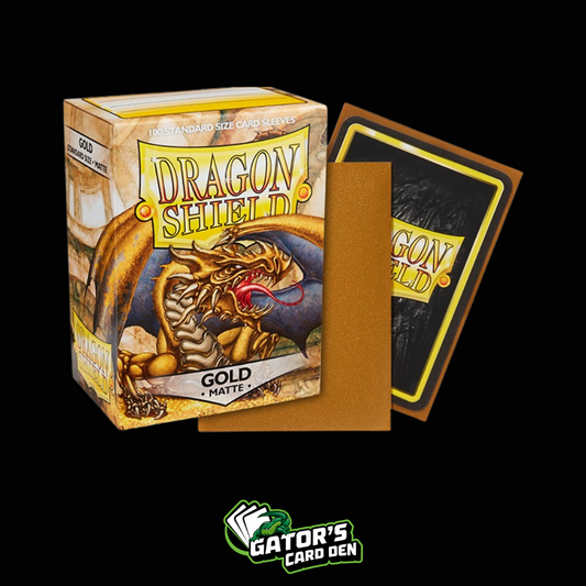 Dragon Shield: Gold Standard Matte Sleeves (Box Of 100)
