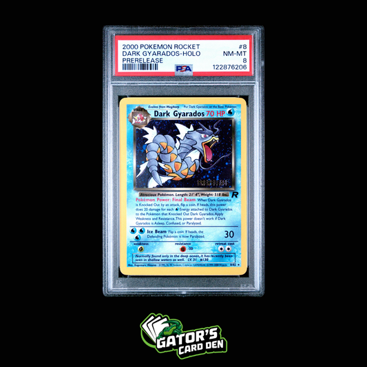 PSA 8 - Dark Gyarados Prerelease #8 - Pokemon Team Rocket