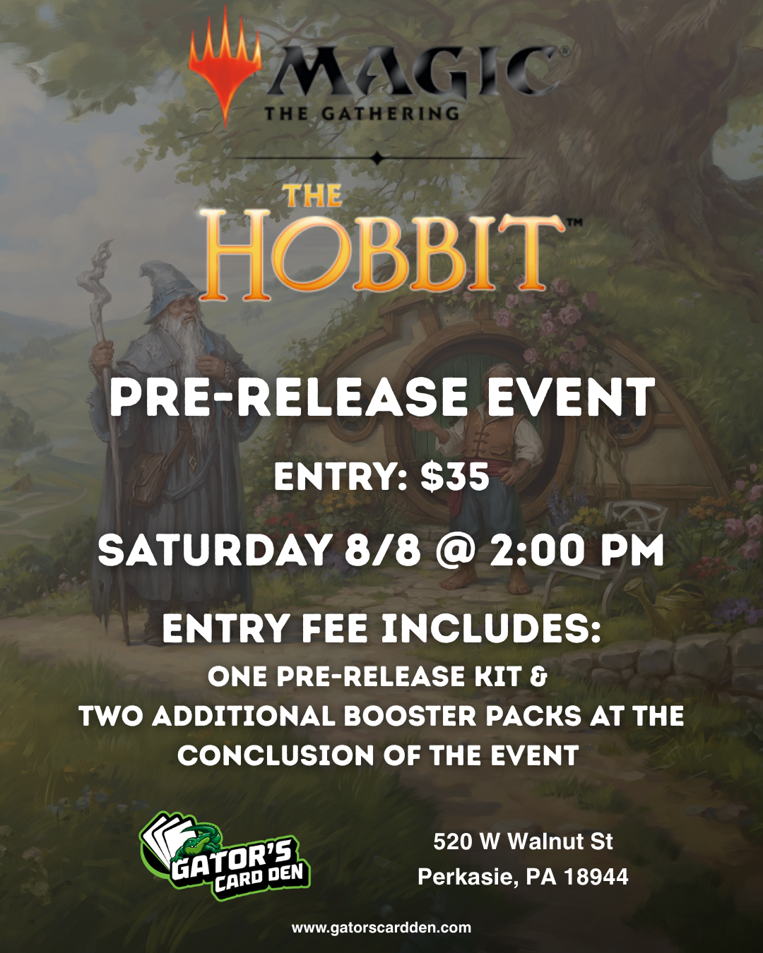 Magic The Gathering The Hobbit Prerelease - 08/08/2026 2:00PM