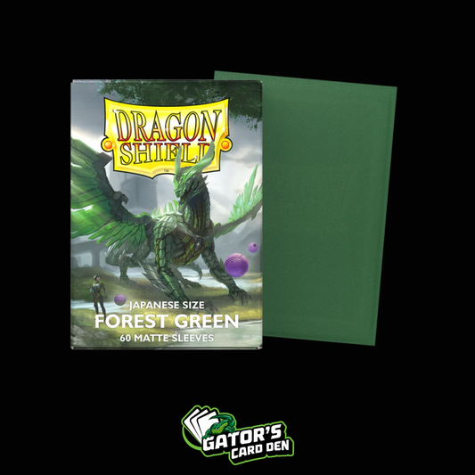 Dragon Shield: Forest Green Japanese Size Matte Sleeves (Box Of 60)