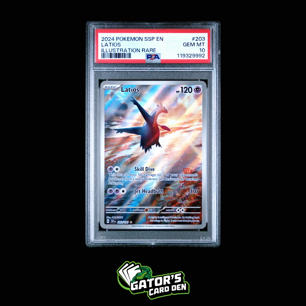 PSA 10 - Latios Illustration Rare #203 - Pokemon Surging Sparks