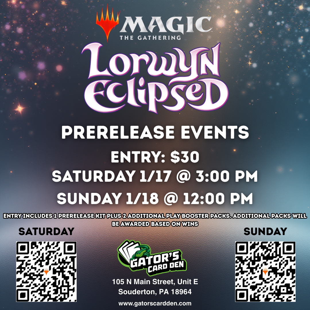 Magic The Gathering Lorwyn Eclipsed Prerelease (Sunday 1/18/2026)