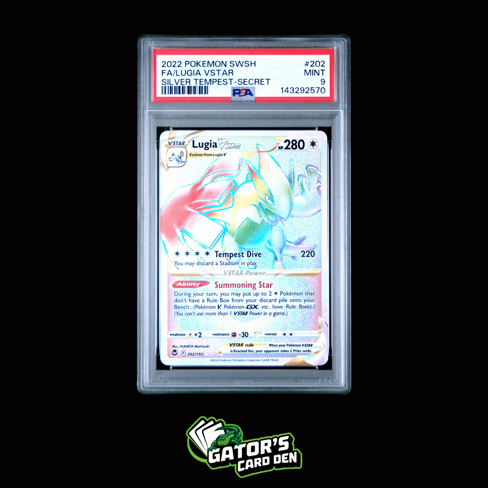 PSA 9 - Lugia VStar Secret (Rainbow) #202 - Pokemon Silver Tempest