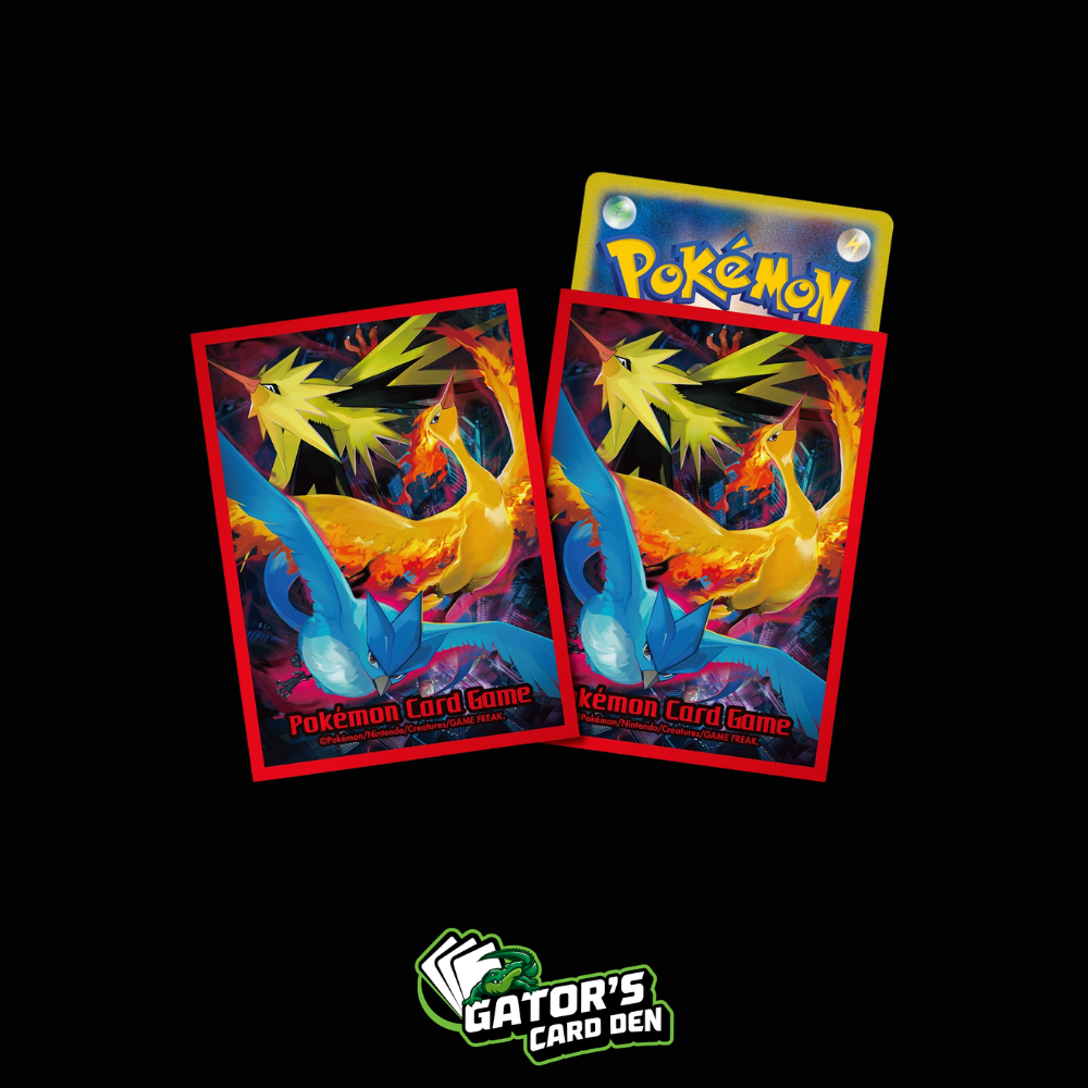 Pokemon TCG: Pokemon Center Japan Exclusive Card Sleeves - Fire & Thunder & Ice (64 Pack)