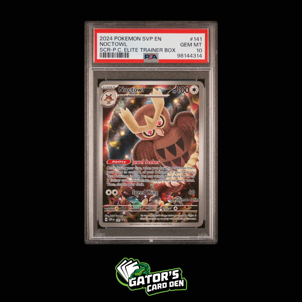 PSA 10 - Noctowl Illustration Rare #141 - Pokemon Scarlet & Violet Promos