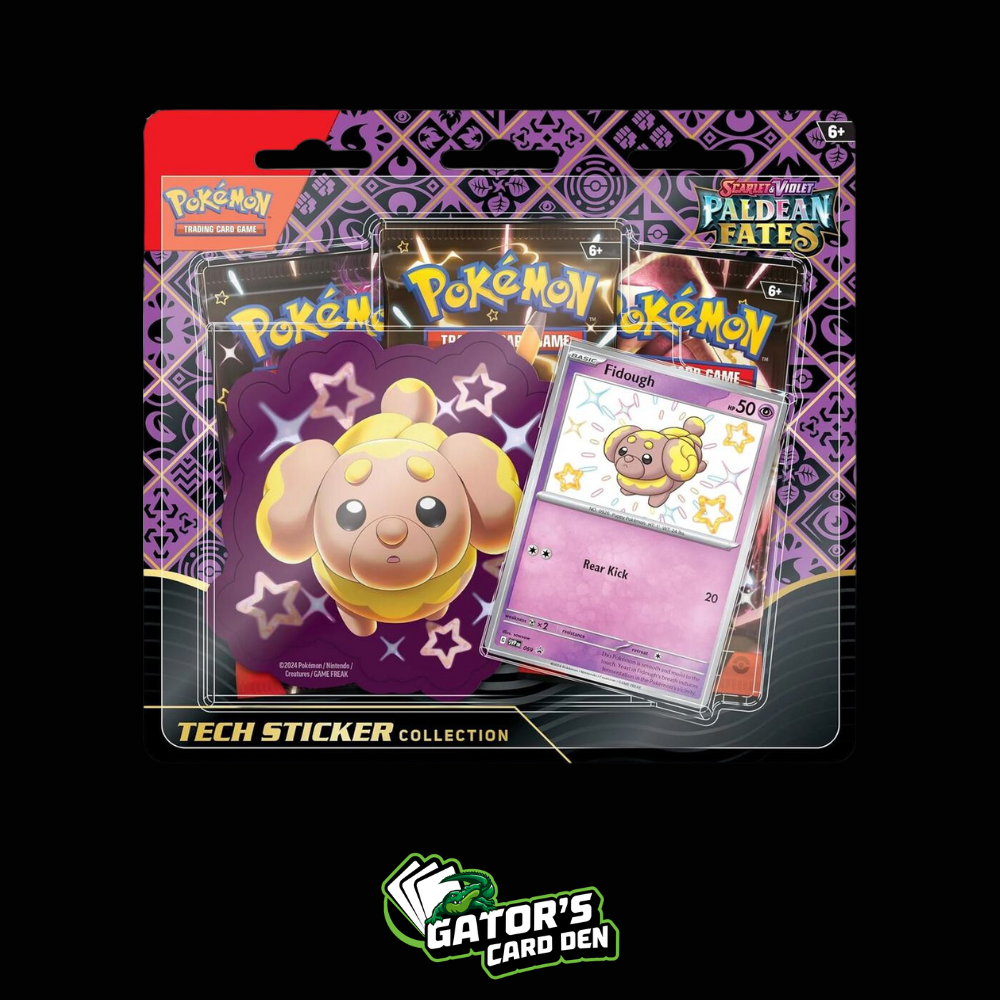 Pokémon TCG: Scarlet & Violet- Paldean Fates Tech Sticker Collection 3 Pack Blister