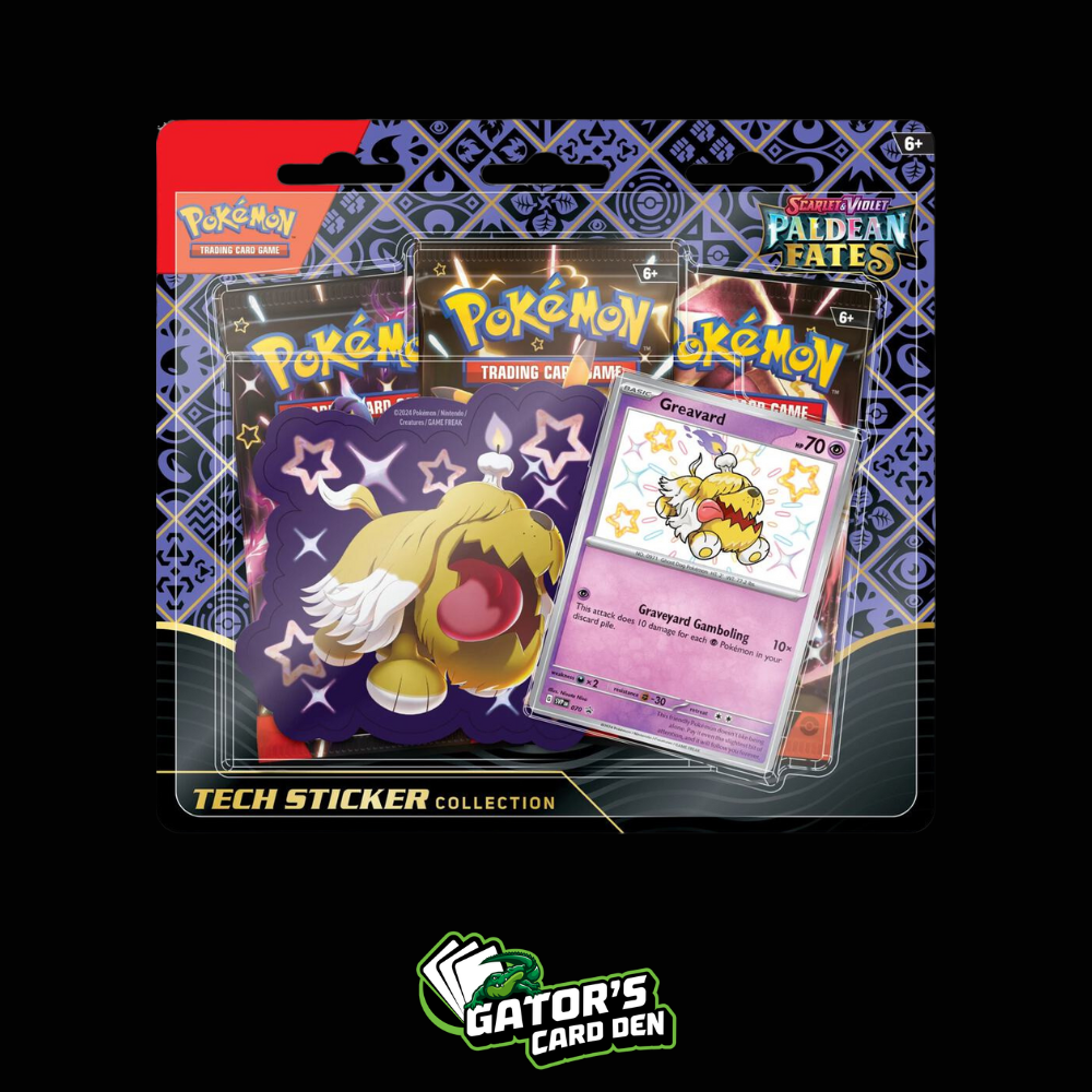 Pokémon TCG: Scarlet & Violet- Paldean Fates Tech Sticker Collection 3 Pack Blister