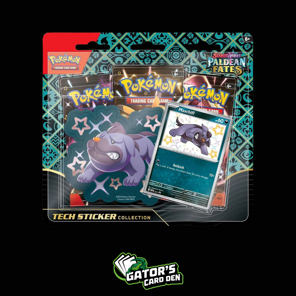 Pokémon TCG: Scarlet & Violet- Paldean Fates Tech Sticker Collection 3 Pack Blister