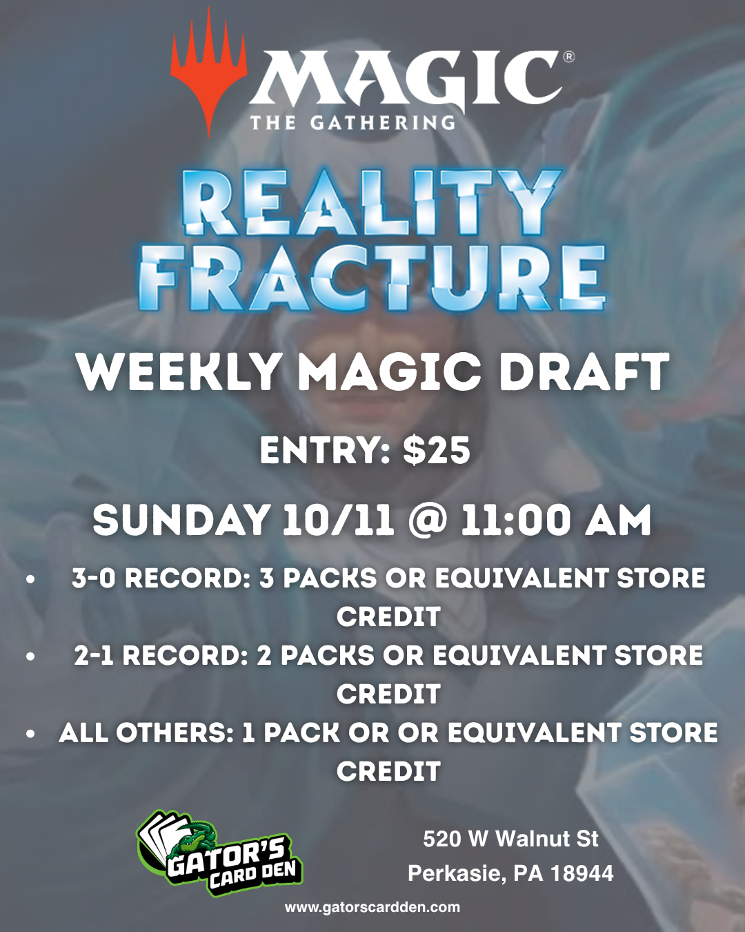 Magic The Gathering Weekly Draft (Reality Fracture) - 10/11/2026 @ 11:00 AM
