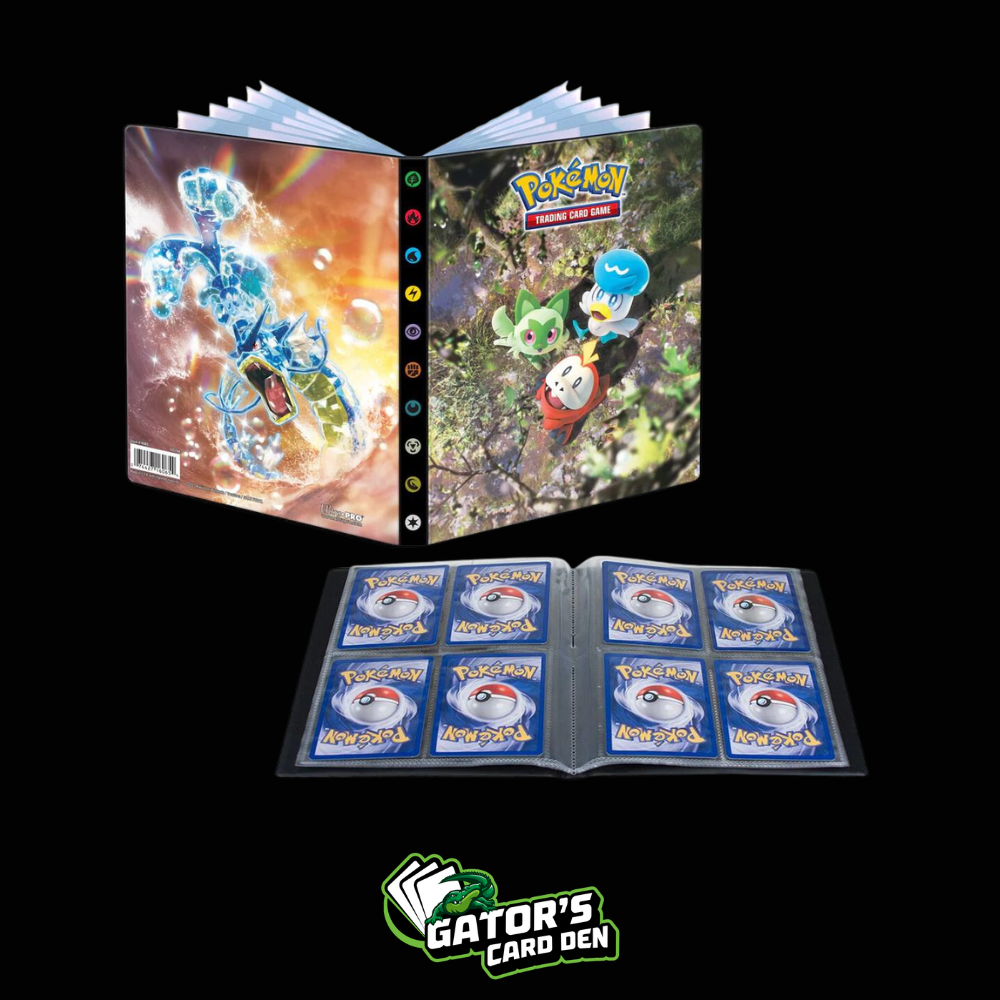 Ultra Pro Portfolio Pokemon Scarlet and Violet Fuecoco, Sprigatito, Quaxly and Gyarados 4 Pocket Binder