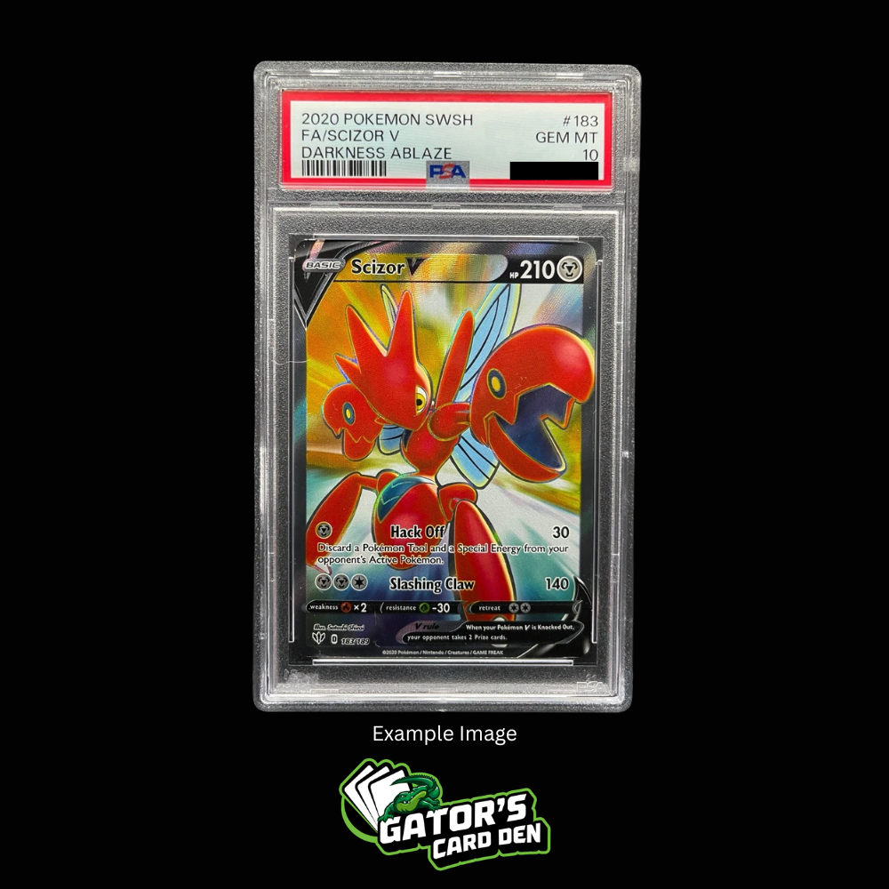 PSA 10 - Scizor V Full Art #183 - Pokemon Darkness Ablaze