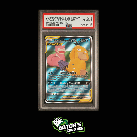 Slowpoke & Psyduck GX Tag Team Alt Art #218 - Pokemon Sun & Moon Unified Minds