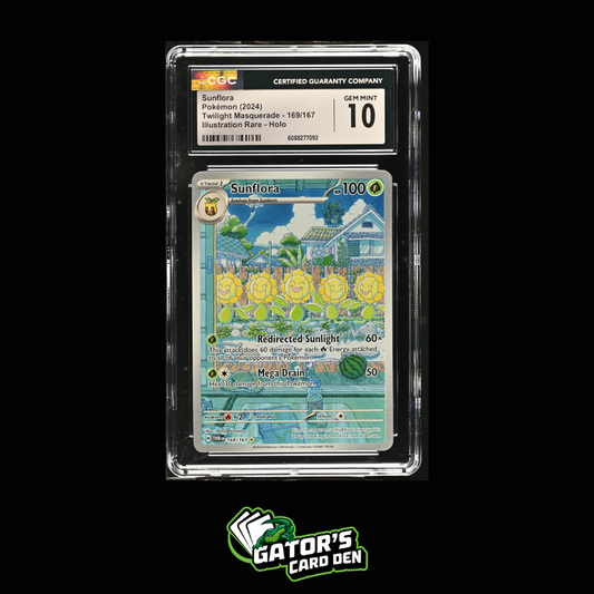 CGC 10 Sunflora #169 - Pokemon Twilight Masquerade