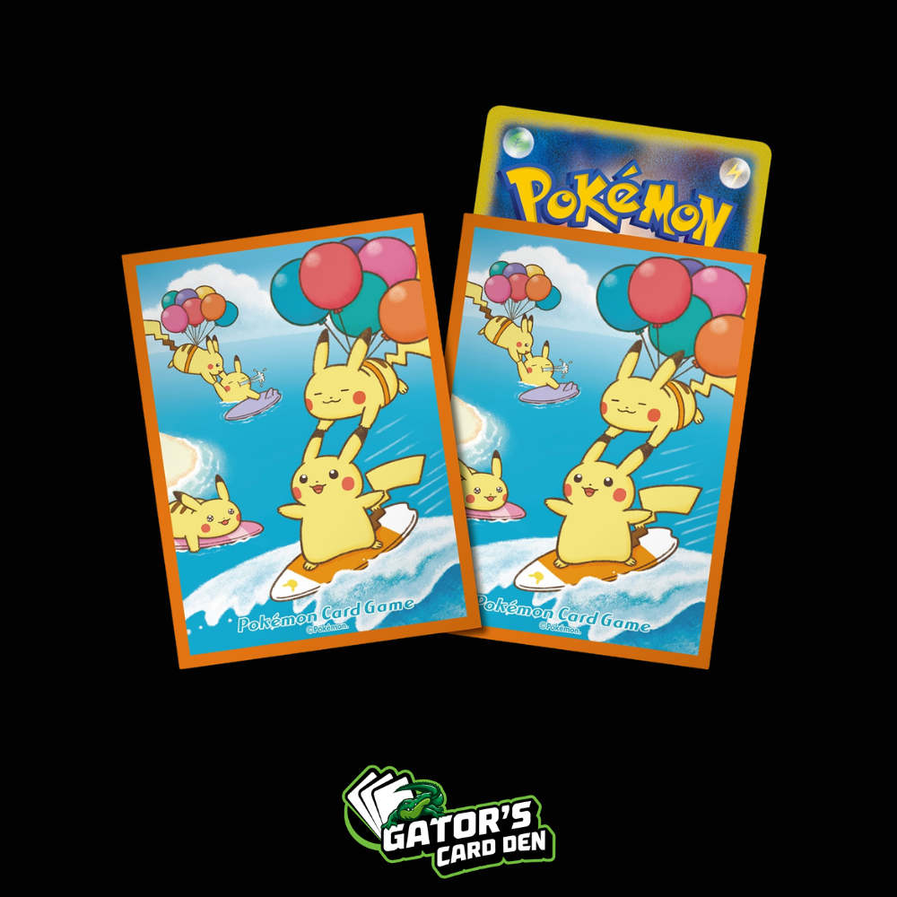 Pokemon TCG: Pokemon Center Japan Exclusive Card Sleeves - Surfing Pikachu & Flying Pikachu Deck Sleeves (64-Pack)