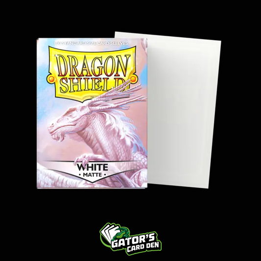 Dragon Shield: White Standard Matte Sleeves (Box Of 100)