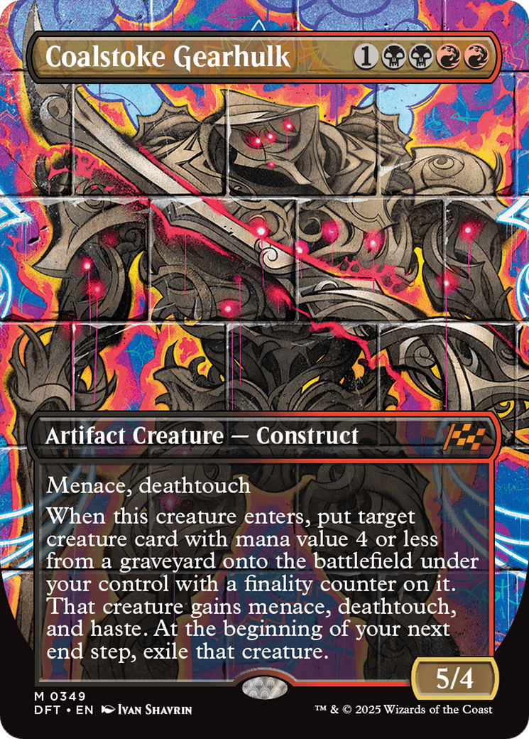 Coalstoke Gearhulk (Borderless) (DFT-349) - Aetherdrift (Borderless) Foil