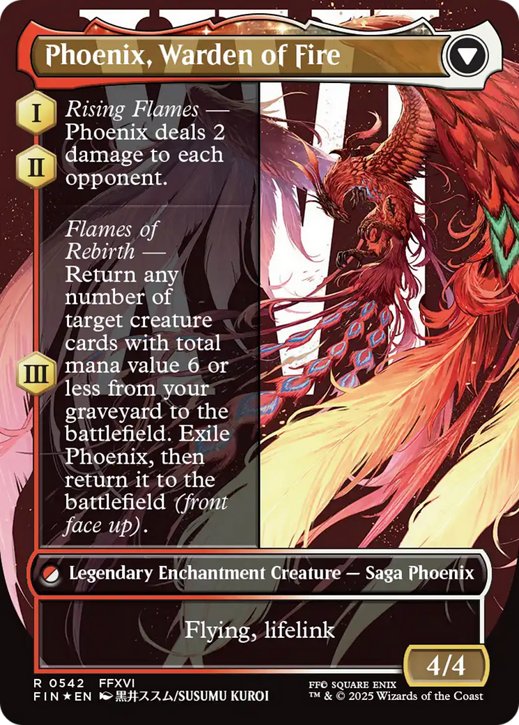 Joshua, Phoenix's Dominant (Borderless) (Surge Foil) (FIN-542) - FINAL FANTASY: (enchantment) (Borderless) Foil