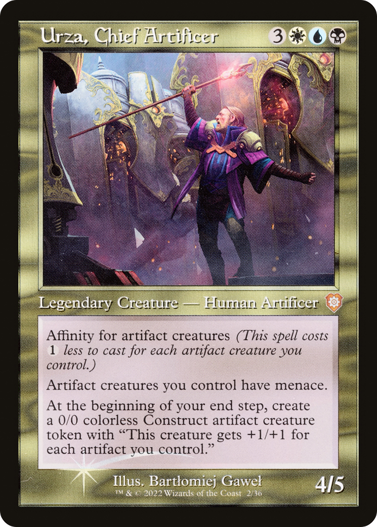 Urza, Chief Artificer (Retro Frame) (BRC-002) - The Brothers' War Commander Foil