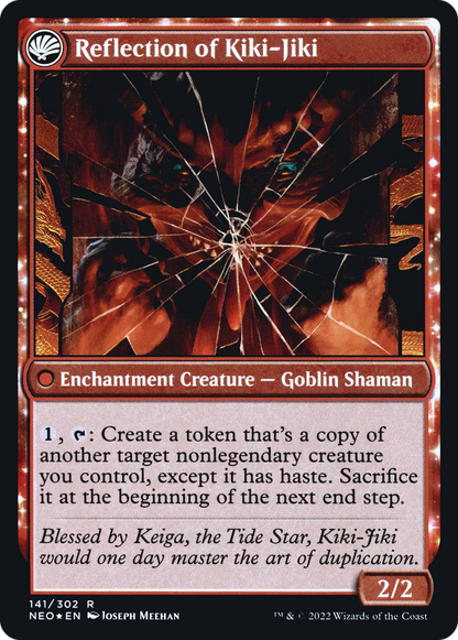 Fable of the Mirror-Breaker (PRE-141S) - Kamigawa: Neon Dynasty Promos: (fandfc, enchantment) Foil