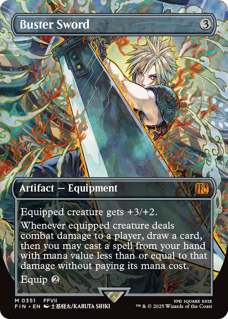 Buster Sword (Borderless) (FIN-351) - FINAL FANTASY (Borderless) Foil