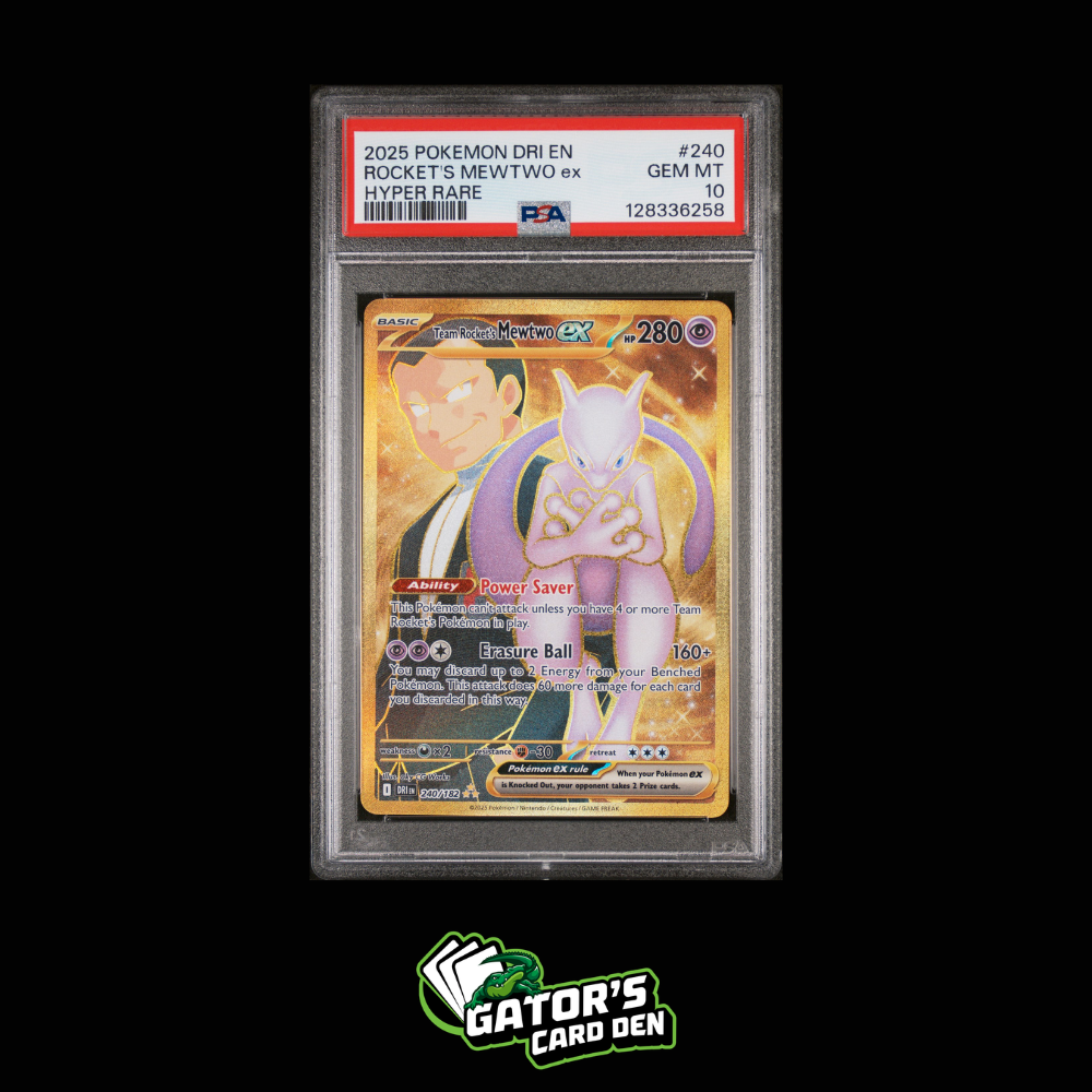 PSA 10 - Team Rocket's Mewtwo ex #240 - Pokemon Destined Rivals